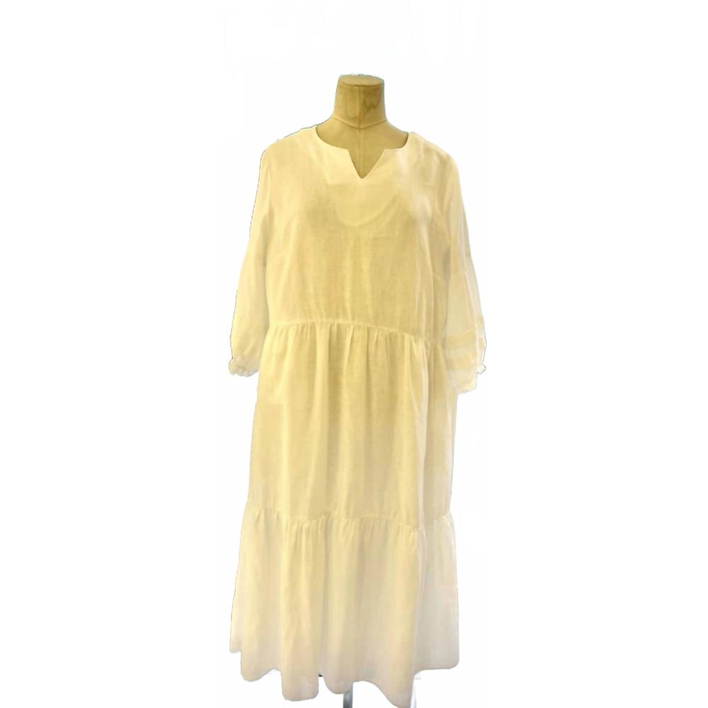 NEW ROBERT FRIEDMAN women's gloria tiered dress in white